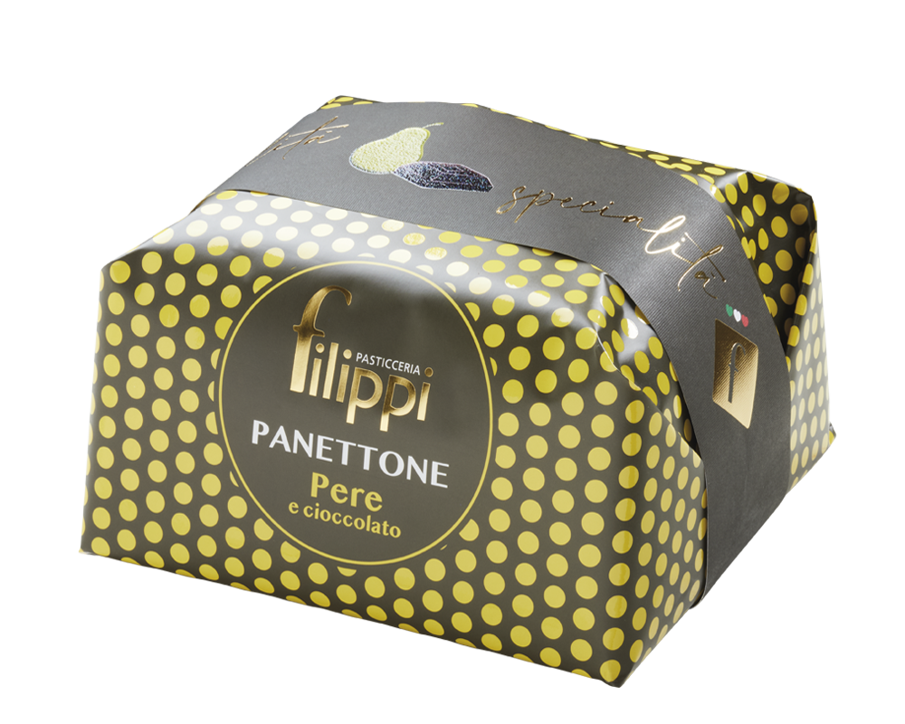 Special panettone with pears and chocolate