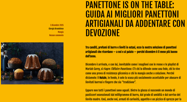 Panettone is on the table: guida ai migliori panettoni artigianali da addentare con devozione