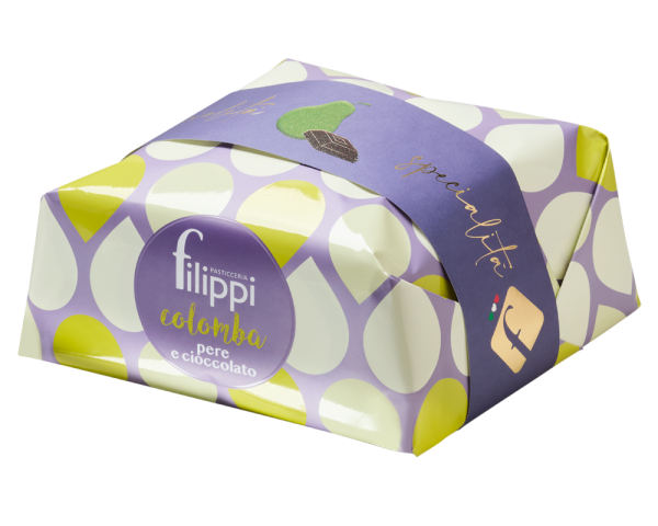 Colomba con pere candite e cioccolato fondente