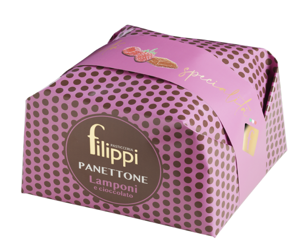 PANETTONE AI LAMPONI E CIOCCOLATO FONDENTE 1000G