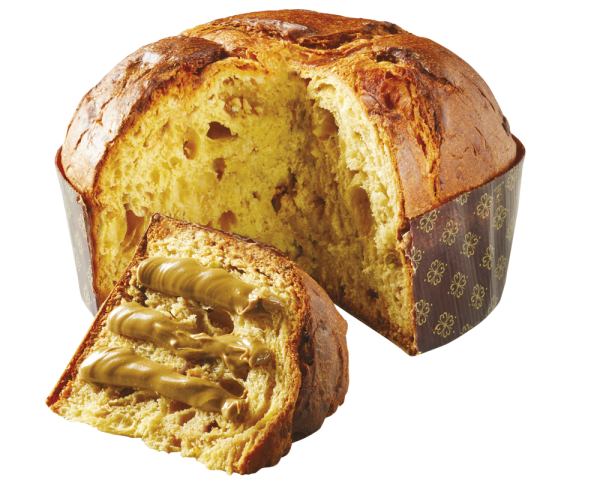 PANETTONE AL PISTACCHIO CON CREMA AL PISTACCHIO DA SPALMARE GR 1000